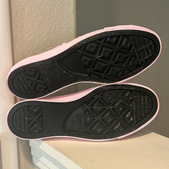 Converse Pink Glitter Toe Shoes Canvas Low Women 8 Chuck Taylor All Star Ox - Picture 8 of 9